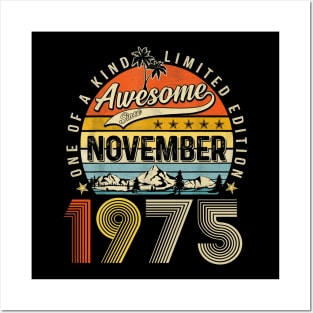 Awesome Since November 1975 Vintage 48th Birthday Posters and Art